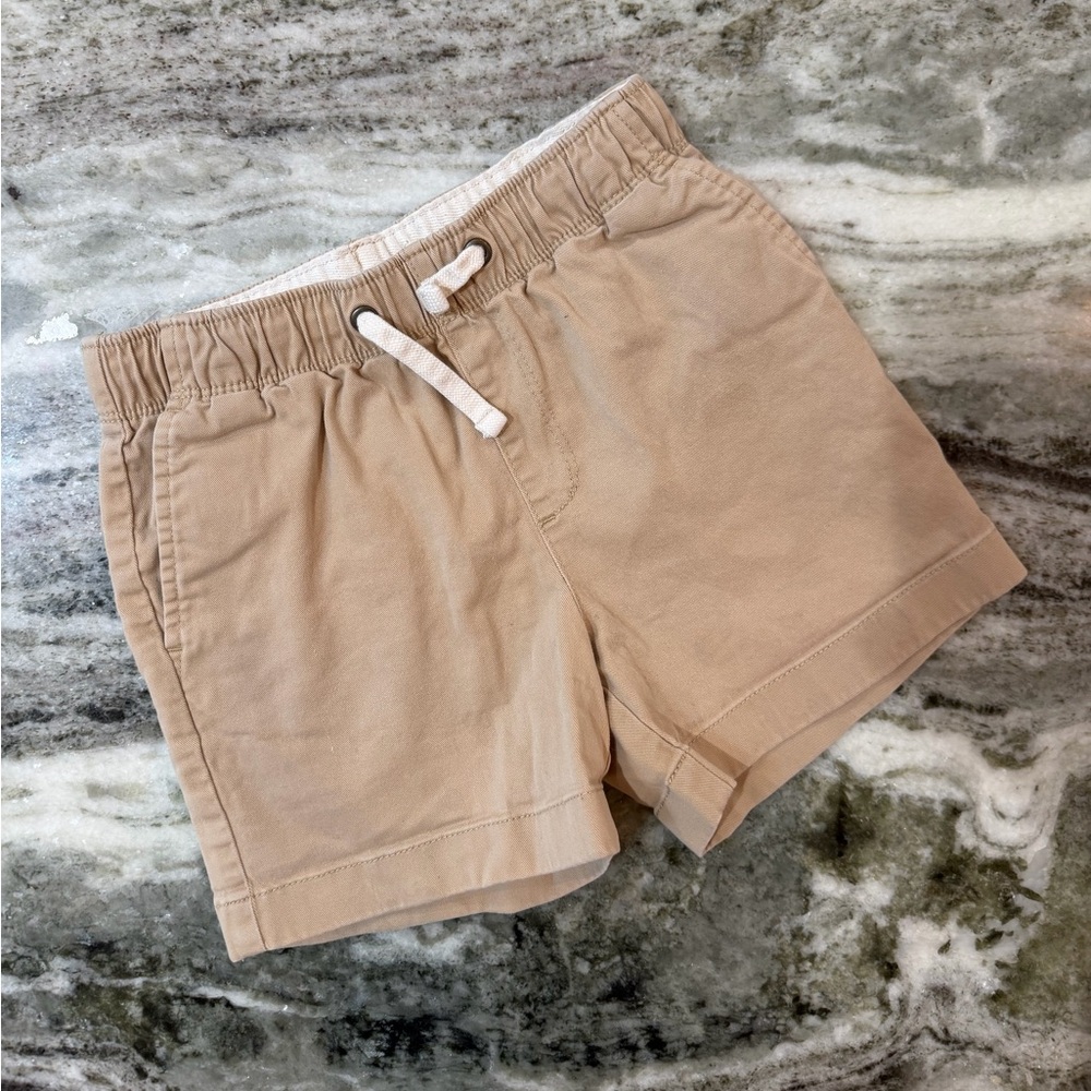 Crewcuts Beige Elastic Waist Shorts